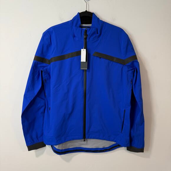 Aether Mens Pace Jacket Cycling Waterproof Royal Blue NEW Large Shell Reflective - Picture 1 of 8